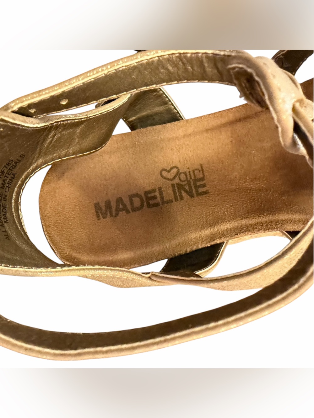 Madeline Womens Size 8.5 Metallic Tan Espadrille Platform Gladiator Sandals Boho - Picture 10 of 12